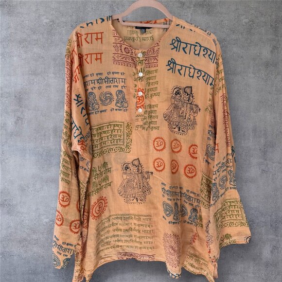 KARMA HIGHWAY COTTON PRINT TUNIC MADE IN INDIA - Picture 2 of 3